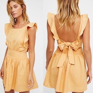Free People Tie Bow Open Back Dress